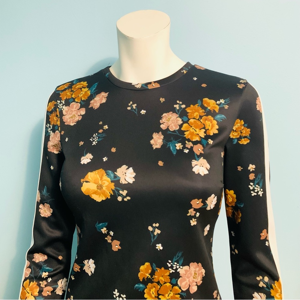 Floral Long Sleeve Mini Dress